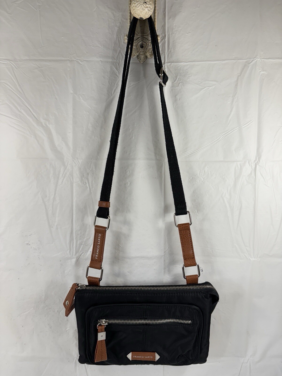 Franco Sarto Berlin East West Black Cross Body Bag