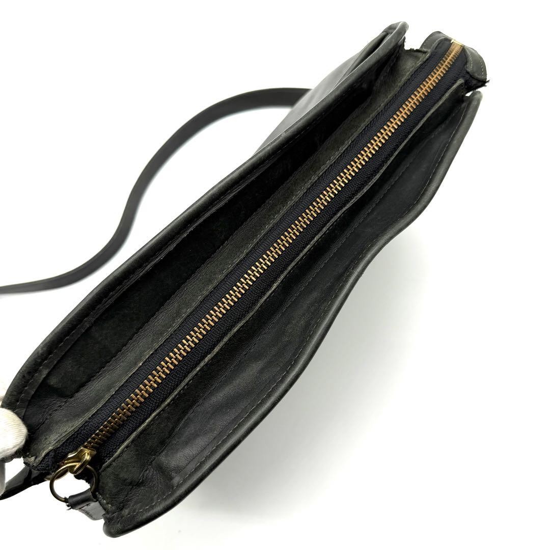 COACH Dark Green Leather Shoulder Bag 21cm x 29cm x 9cm, Slight Signs of Wear