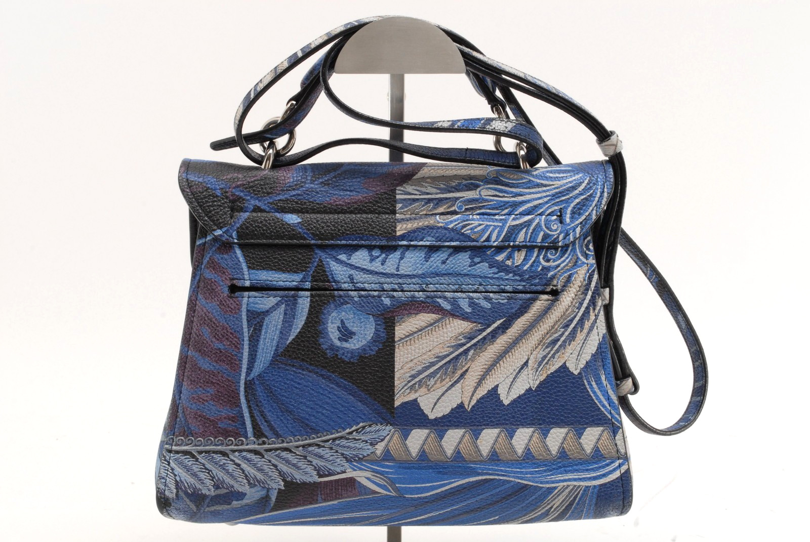 Salvatore Ferragamo Margot Shoulder Hand Bag Floral Print Leather