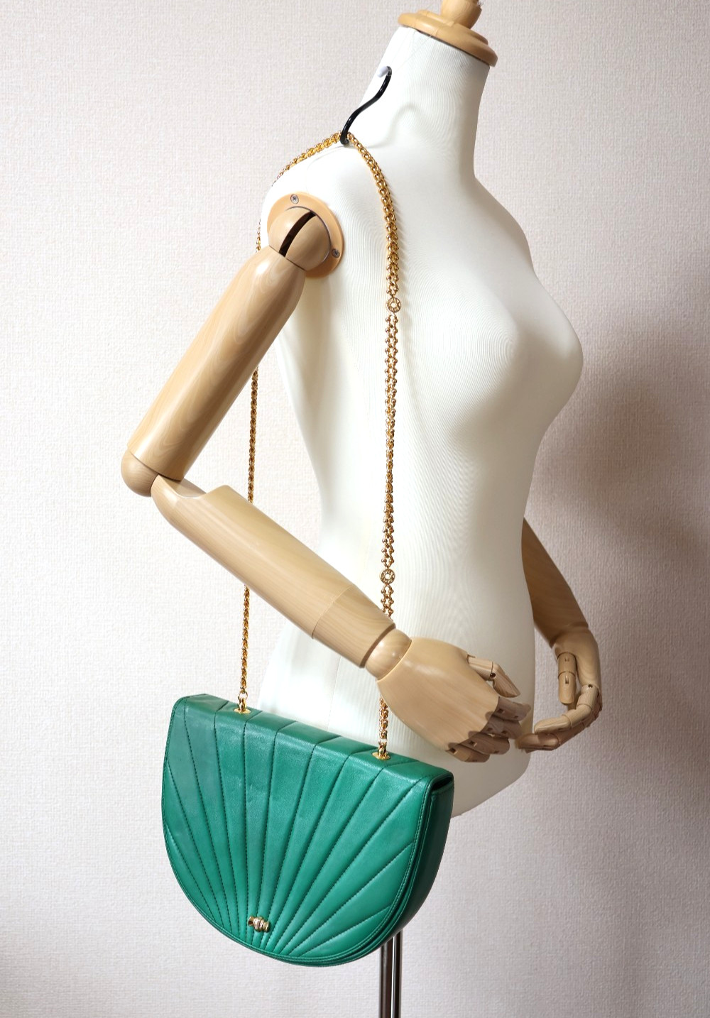 TIFFANY & CO. Vintage 2Way Lambskin Chain Shoulder Bag Tiffany Blue Authentic
