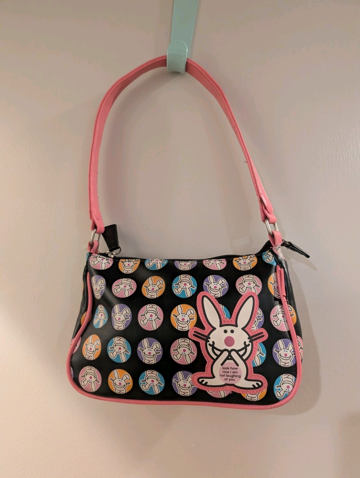 Jim Benton Happy Bunny Mini Bag / Y2K look how nice I am not laughing at you