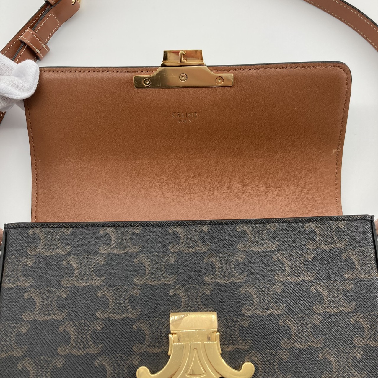 AUTHENTIC CELINE Triomphe 194142 Shoulder Bag