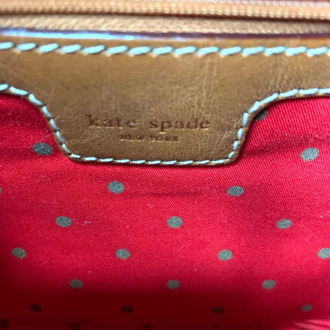 Kate Spade New York Beige Canvas Shoulder Bag Gold Logo 35cm Womens Tote