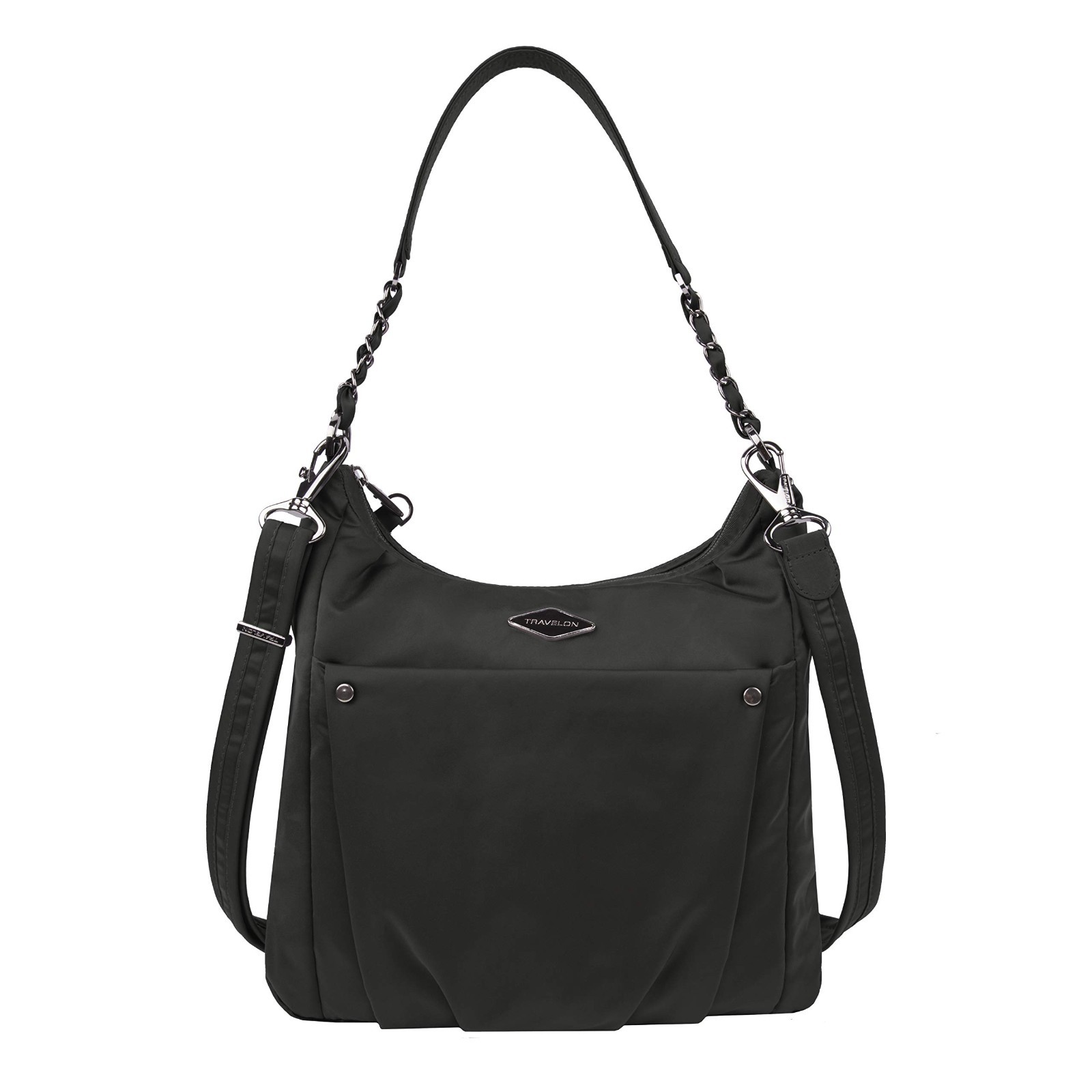 Travelon Anti-Theft Parkview Hobo Crossbody Bag RFID Locking Black