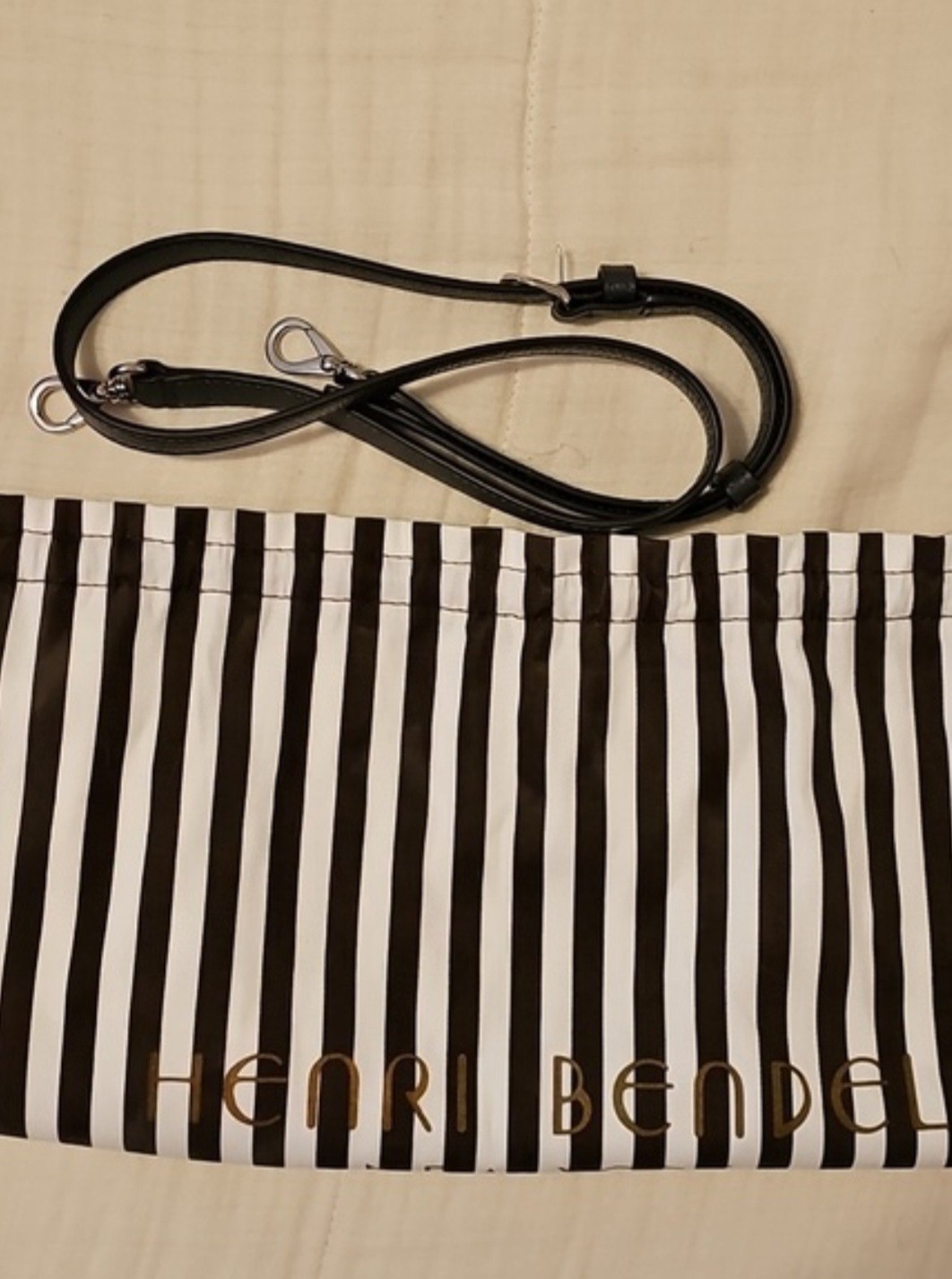 Henri Bendel Riverside Dark Grey Satchel Top Handle Silver Hardware w/ Dust Bag