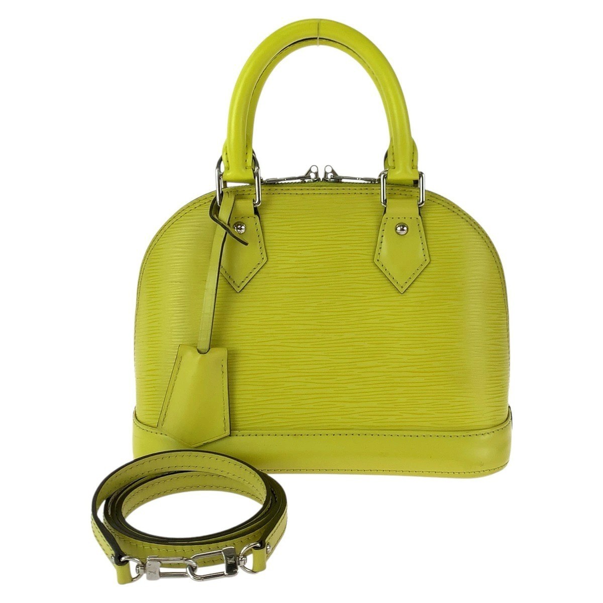 Louis Vuitton Alma BB M57446 Epi Leather 2Way Shoulder Handbag Yellow LV Auth