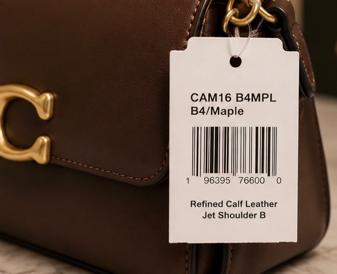 Coach Refined Calf Leather Jet Shoulder Bag Maple Brown Gold Hardware Crossbody