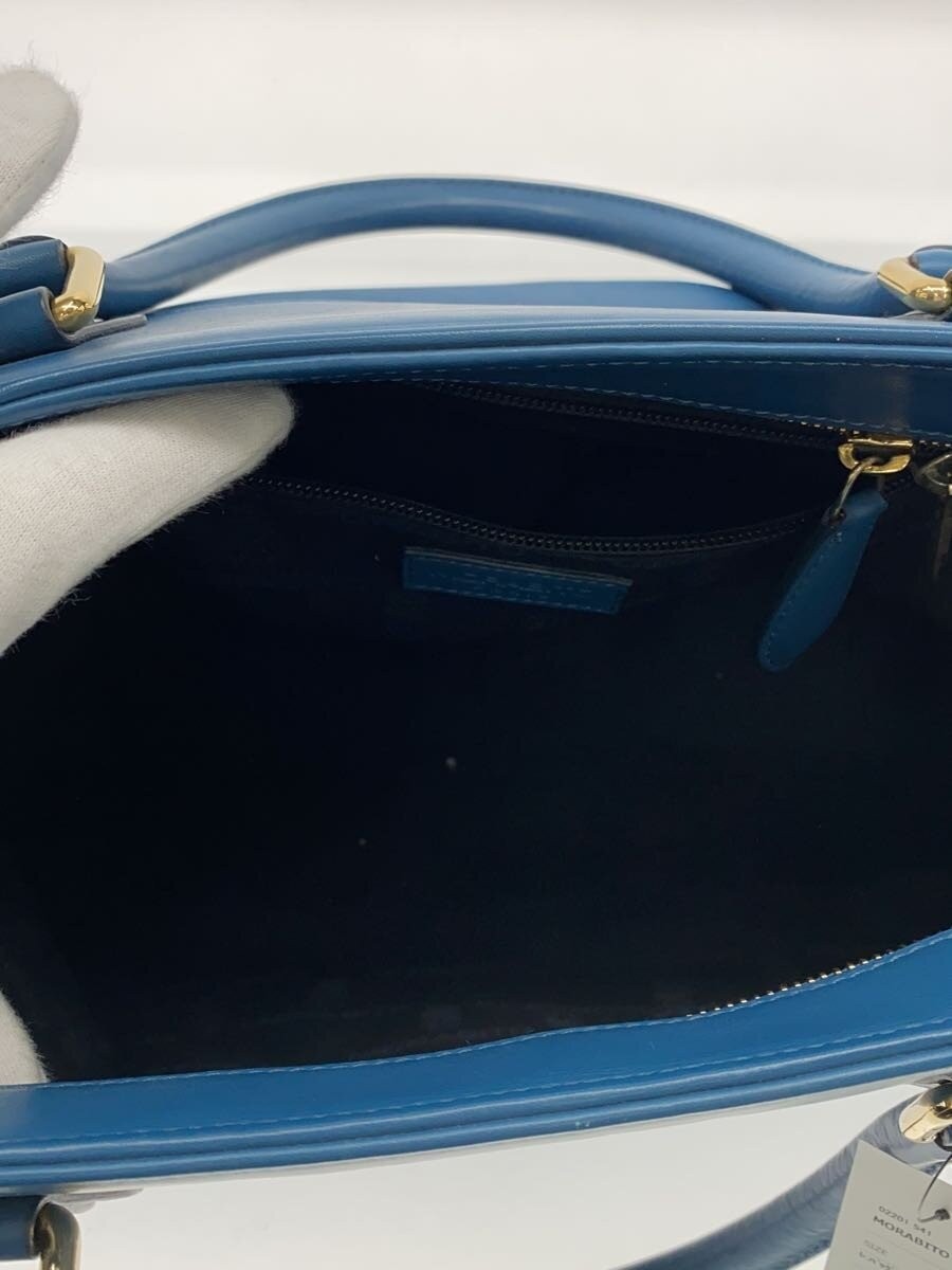 MORABITO Tote Bag Leather Blue Calfskin