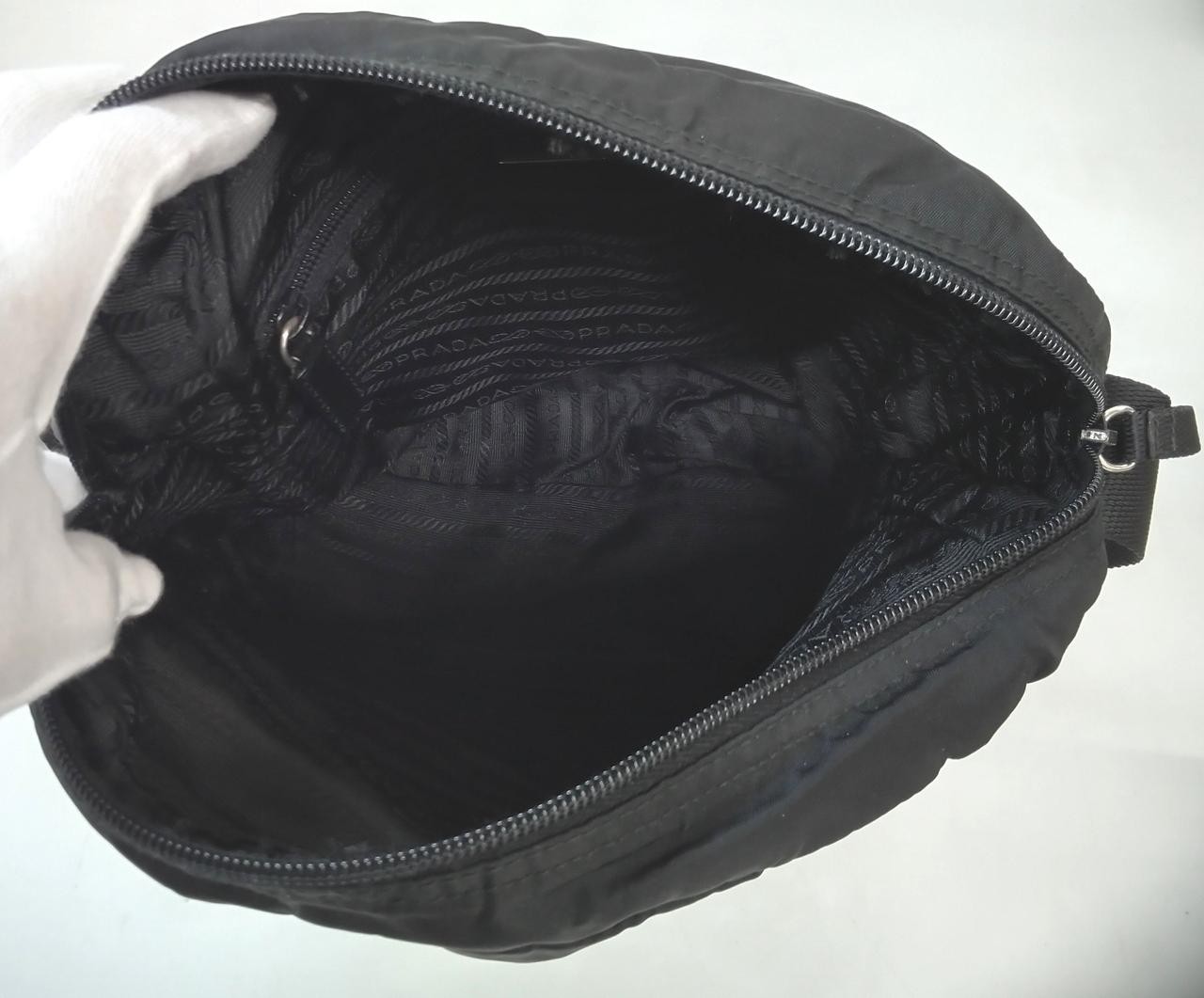 PRADA Black Nylon Shoulder Bag 10.6 inches