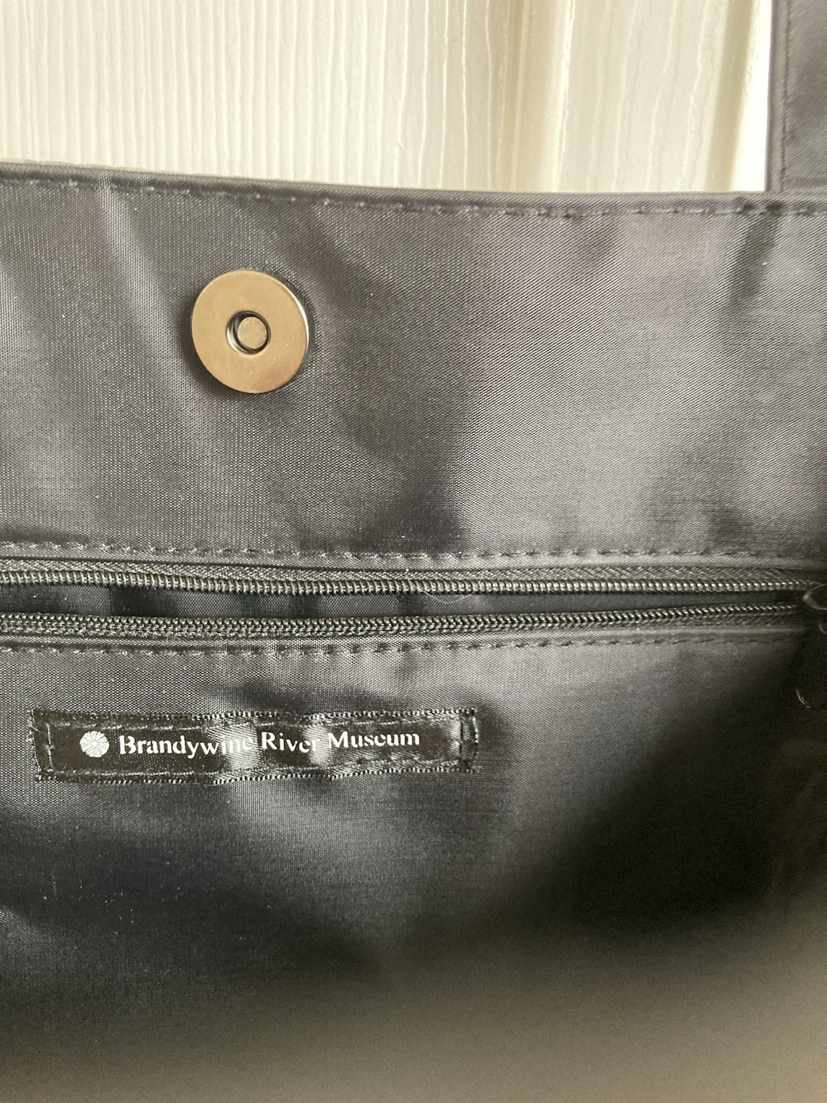 Brandywine River Museum Scenic Nature Print Tote Shoulder Bag Zip Snap Pockets