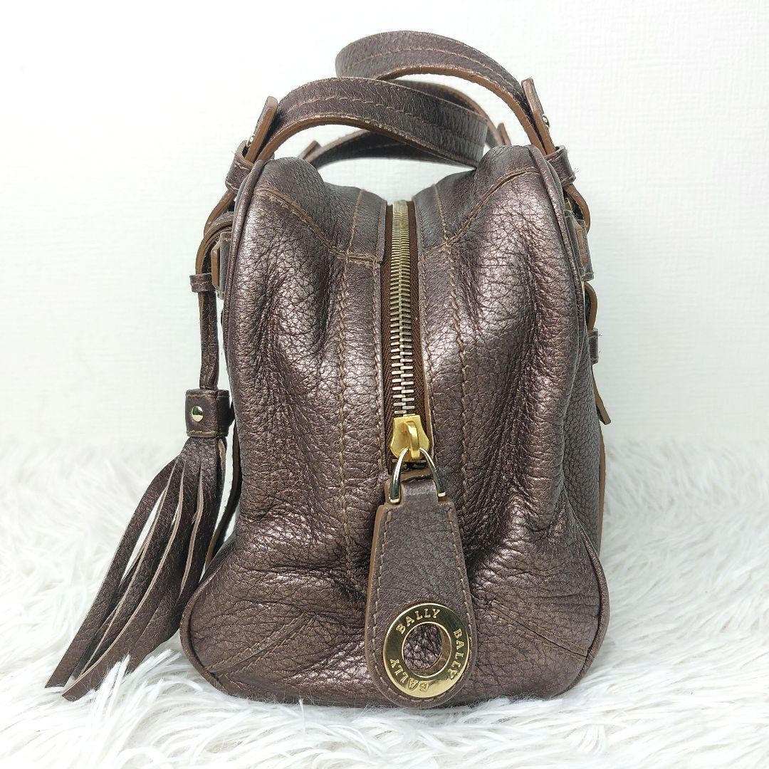 BALLY handbag mini Boston bag leather Y2K 17a