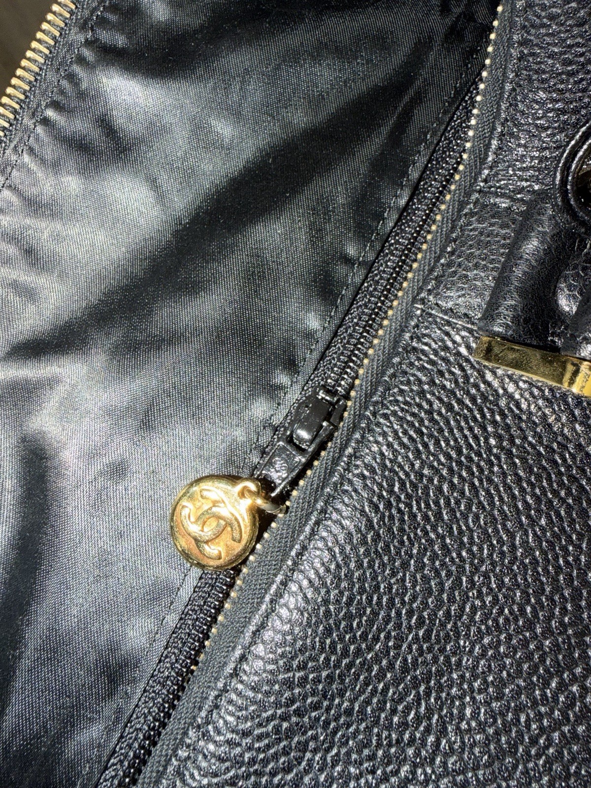 Chanel Timeless Boston Bag Caviar Black Speedy Vintage 1995 Gold Hardware TDF!
