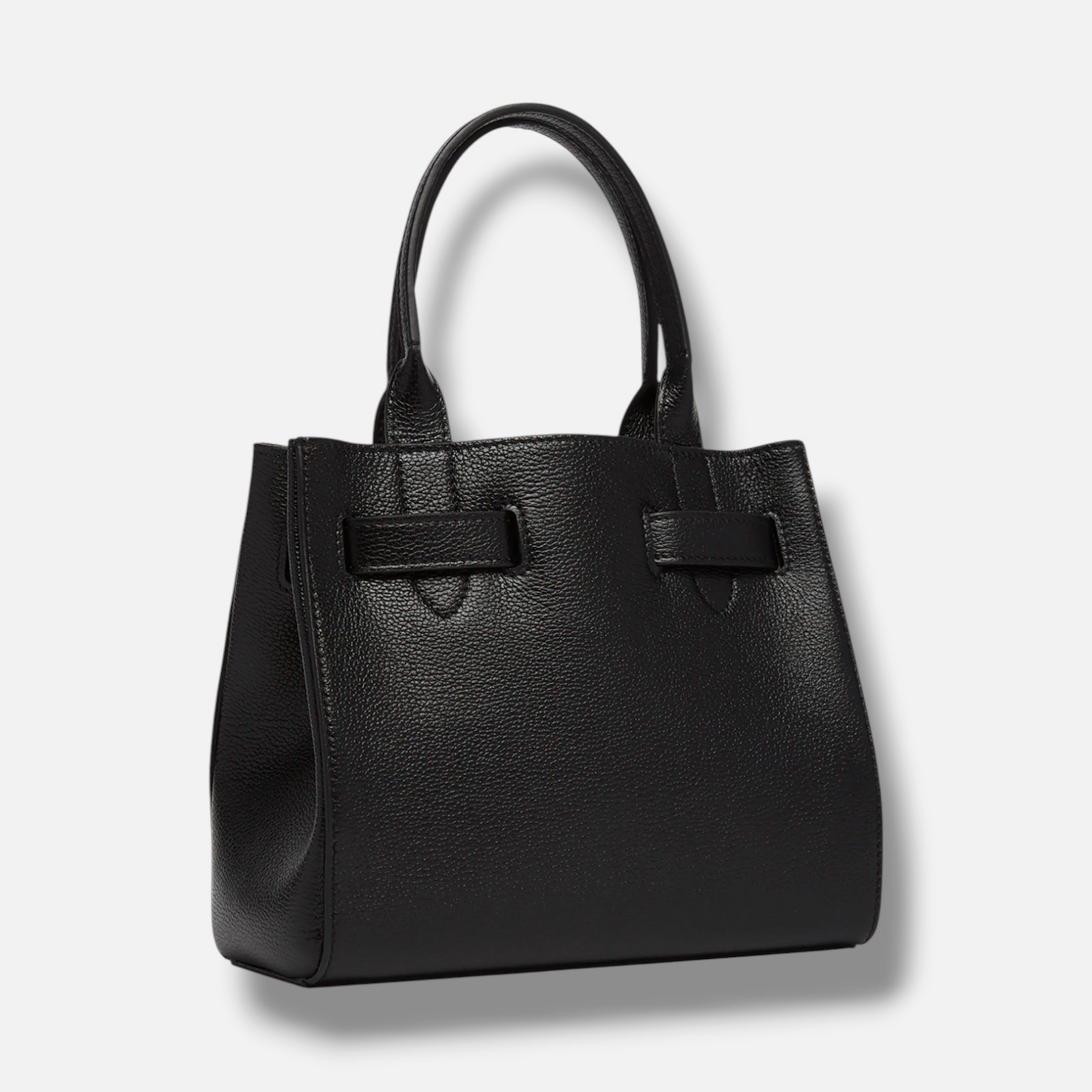 Tom Ford Women Black Audrey Leather T-Buckle Shoulder Tote Hand Purse Bag