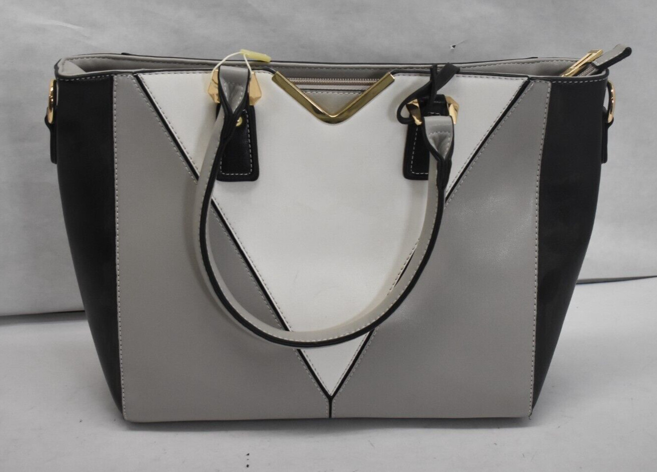 Miss Lulu Black Gray White Faux Leather Crossbody Strap Shoulder Bag Womens