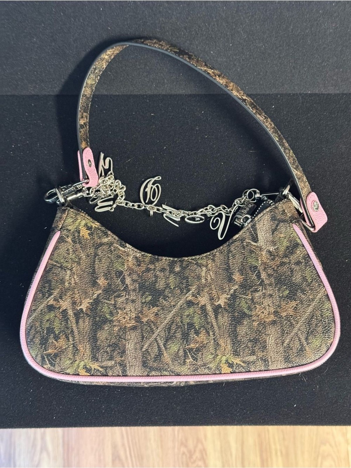 Rare Deadstock Von Dutch Camo & Pink Charm Shoulder Bag NWOT