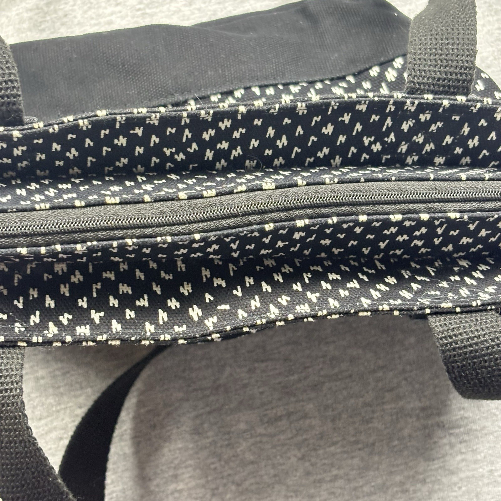 Thirty-One Demi Day Bag Lil Scribble Black White Tote Purse 31 Thirty One