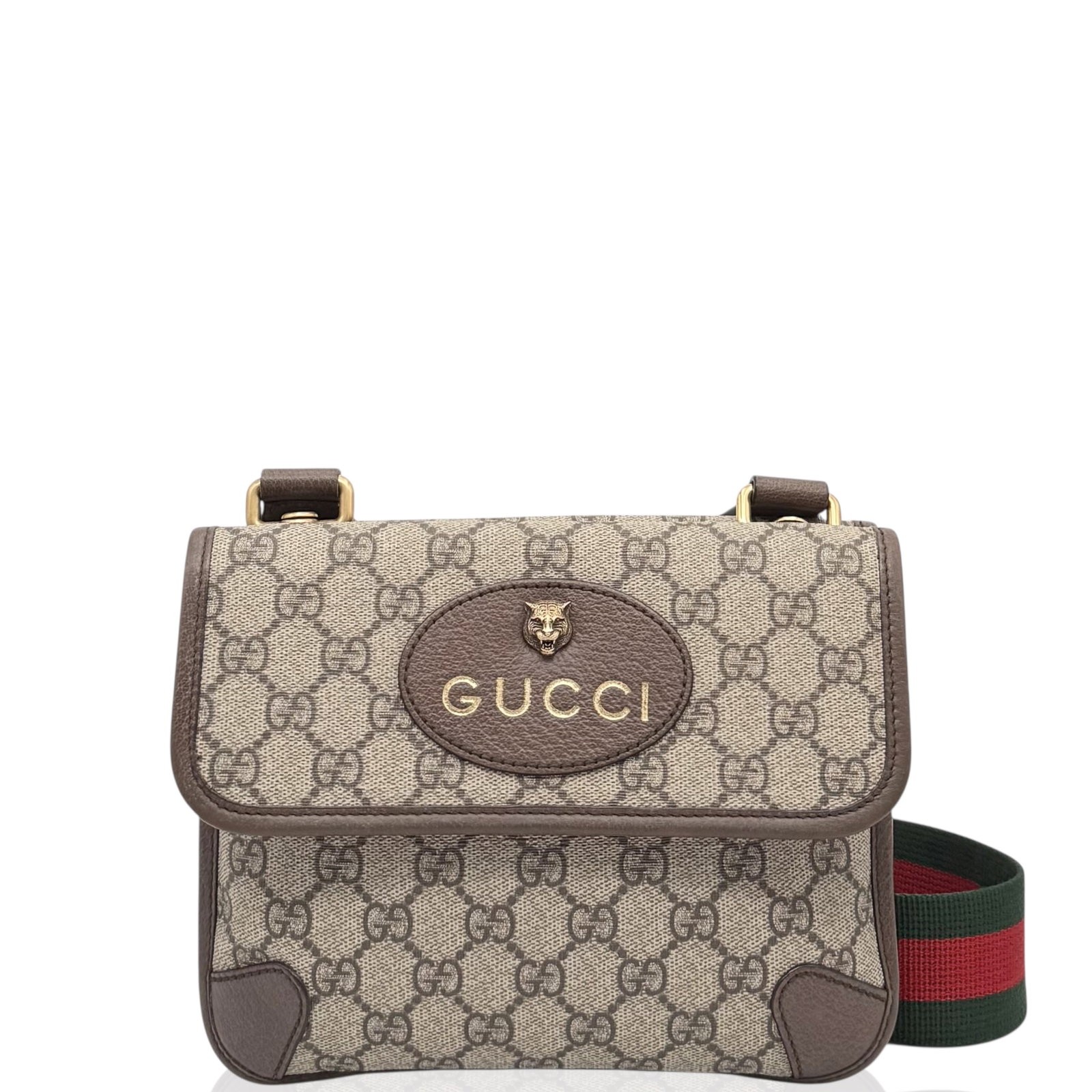 Gucci Web Small Neo Vintage Double Flap Messenger Bag (jj1213m4)