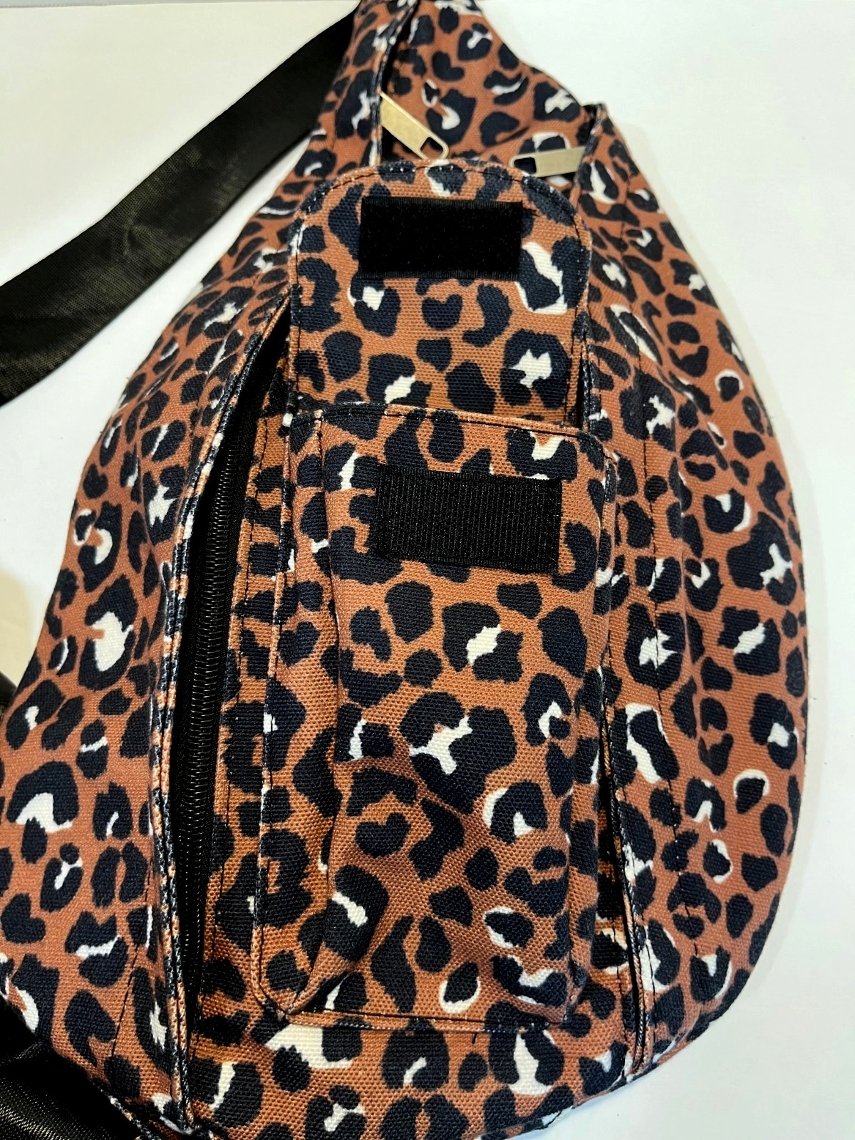 Marley Lilly Sling Bag Monogrammed ‘S’ Leopard Print Tote Adjustable 42” Strap