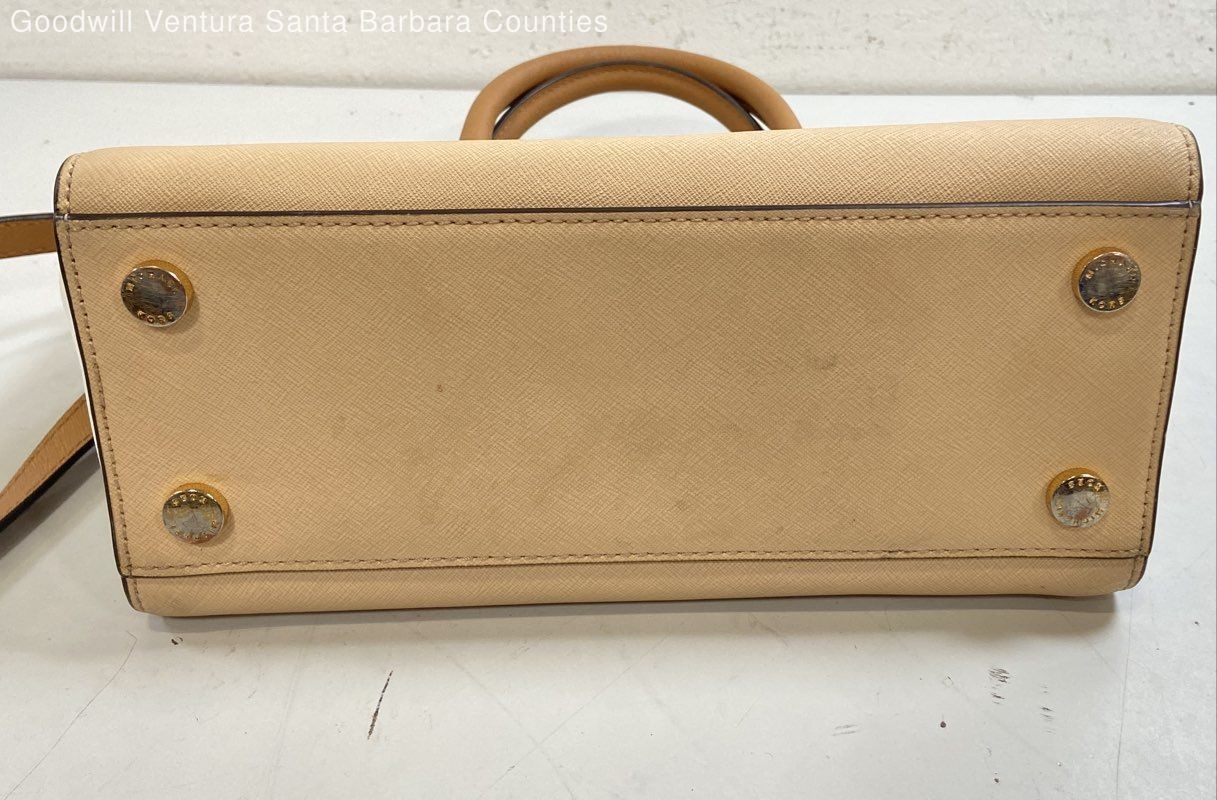 Michael Kors Selma Medium Color-Block Saffiano Leather Satchel.