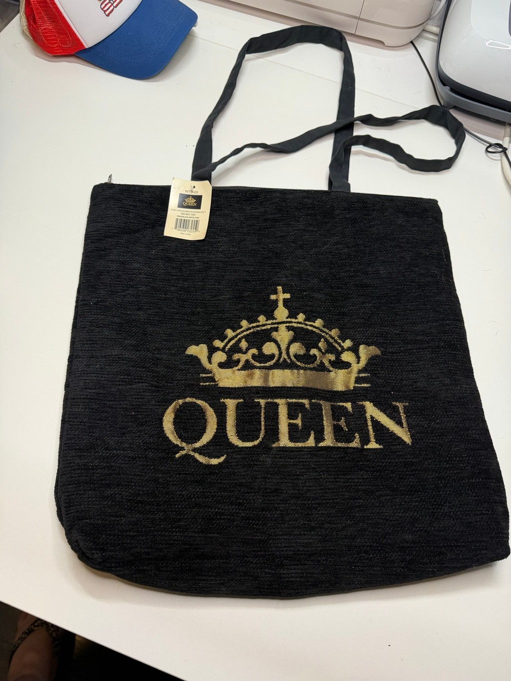 Women’s Unbranded Queen Tote Bag One Size Black Gold