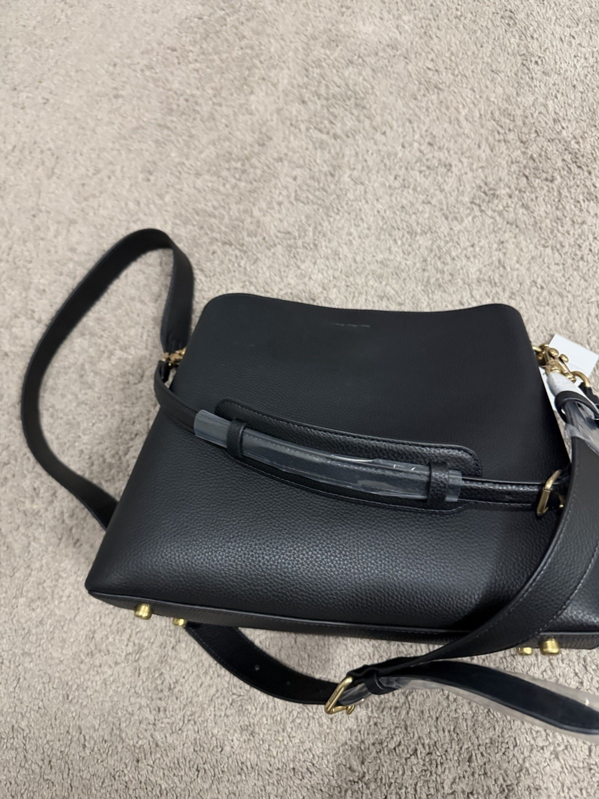 COACH C2621 Willow Shoulder Bag Polished Pebble Leather Black outlet NWT