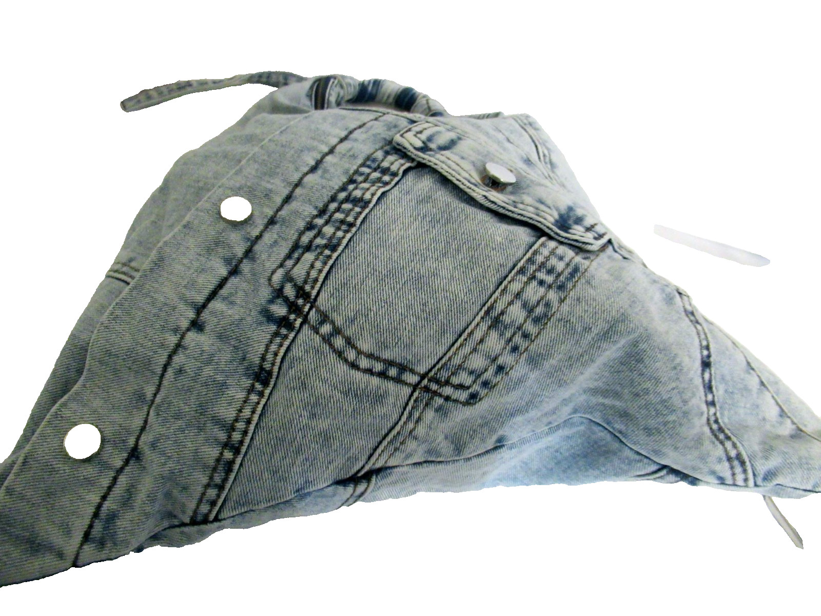 ITALIAN TRENDY WASHED JEANS HOBO BAG DENIM BAG PURSE MADE IN ITALY