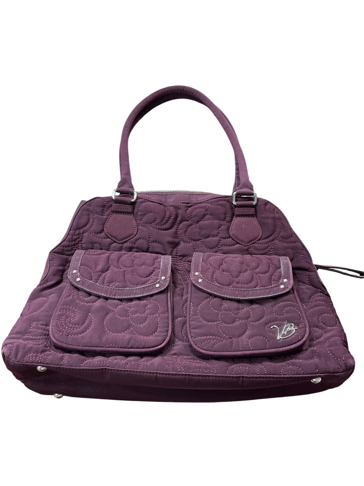 Vera Bradley Womens Purple Quilted Medium Shoulder handbag medium SKU 8577