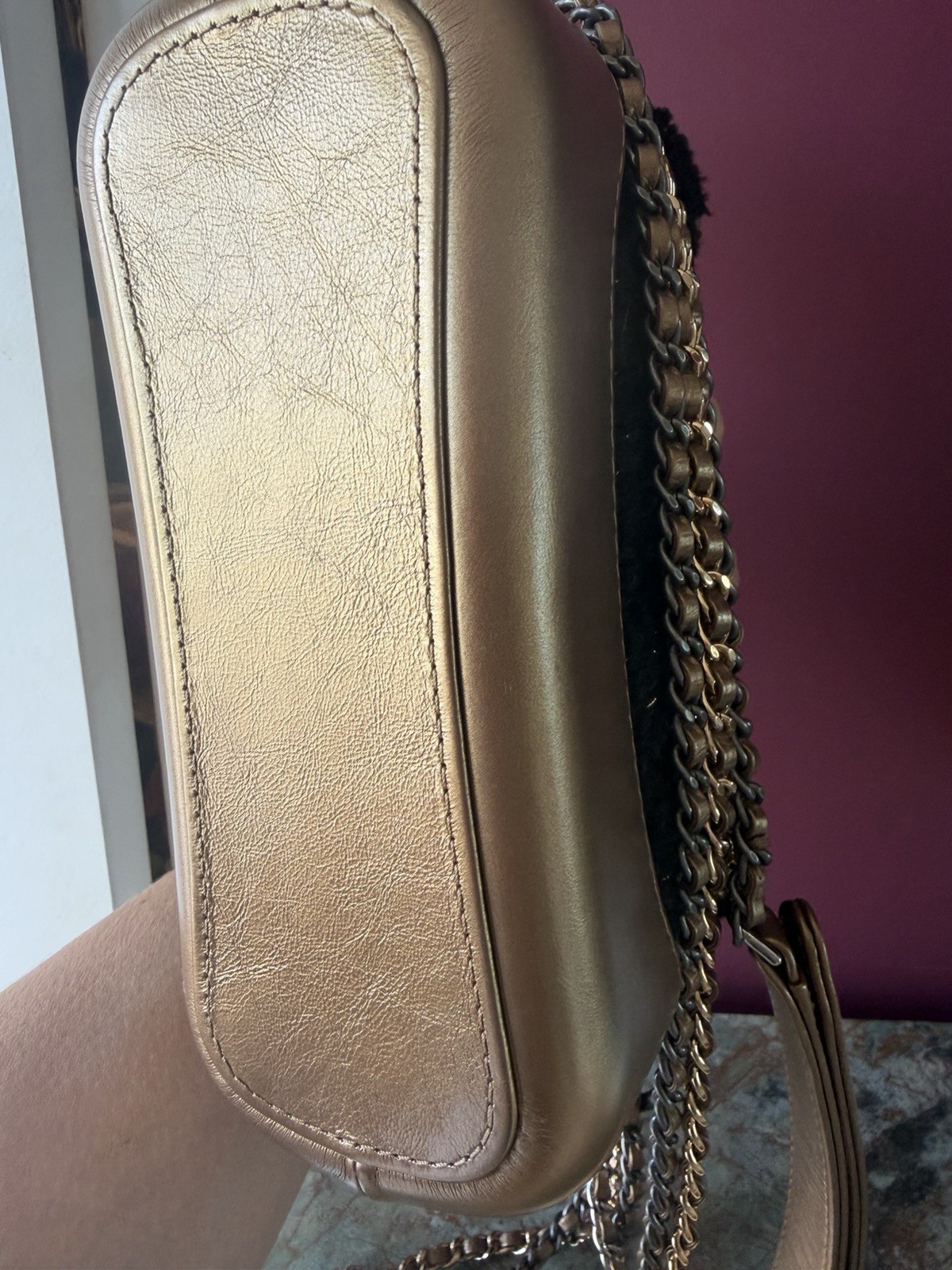 Collectible Discontinued Chanel Gabrielle Hobo Quilted Tweed and Calfskin