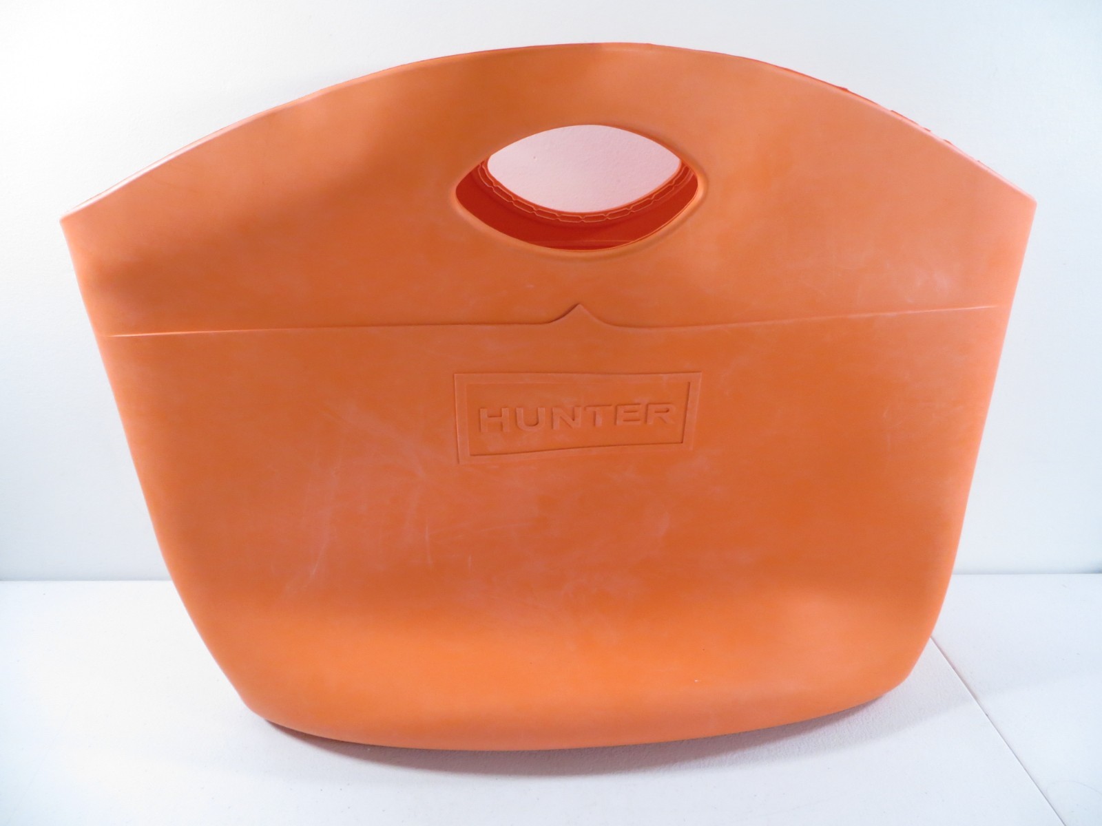 Hunter By Target Large Orange Rubber Tote Shopper Waterproof Beach Bag 19x8x15