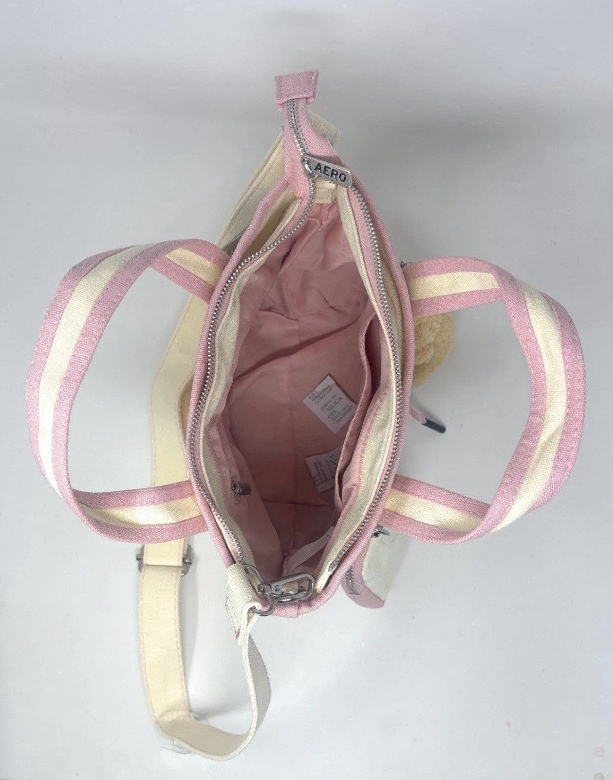 Aeropostale Teddy Bear Hearts Mini Tote Coin Purse Bear Aero Charms
