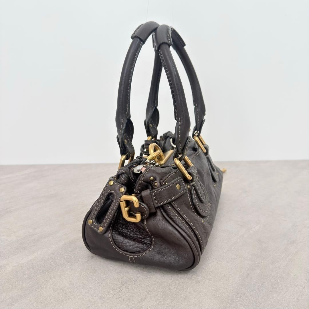 Chloe Mini Paddington Dark Brown Leather Satchel Bag Rare Archive Vintage Auth