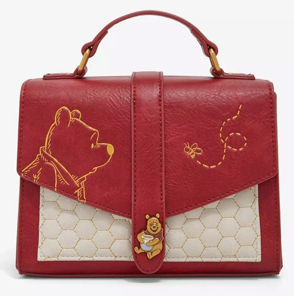 EXCLUSIVE Loungefly Disney Winnie Pooh Honeycomb Crossbody Wallet 2PC Set NWT