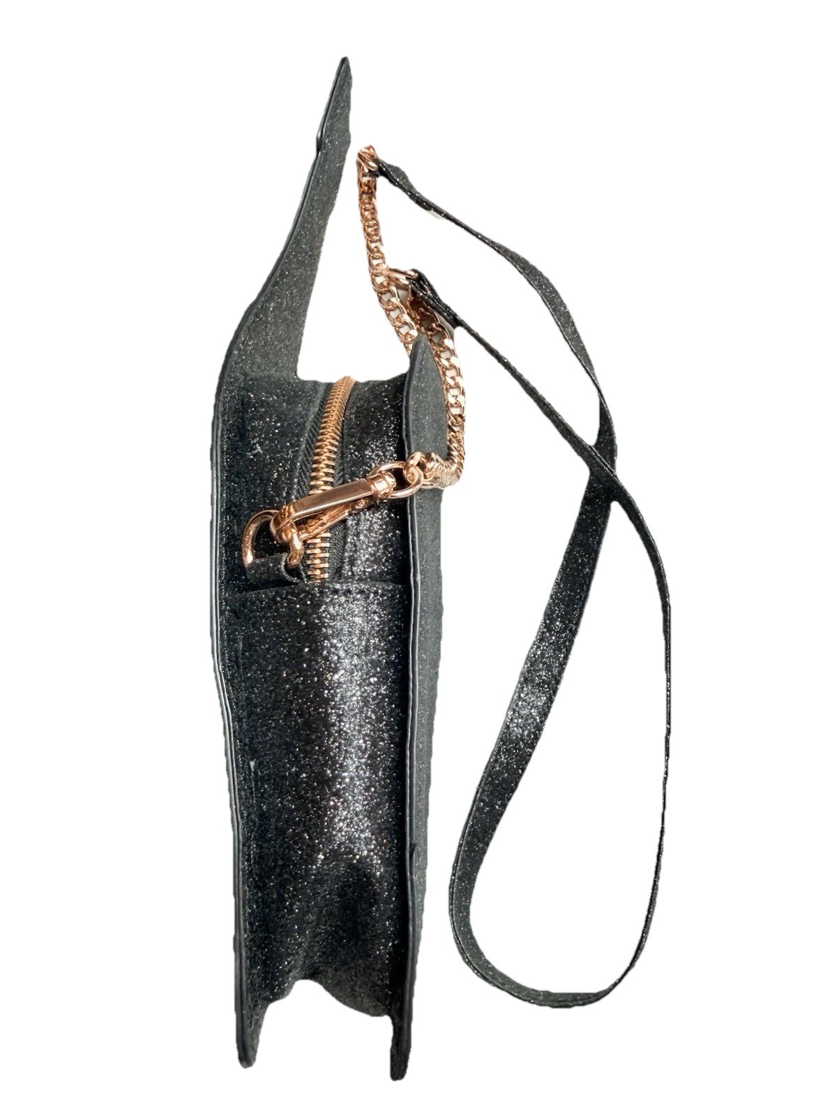 Champagne Bottle Kitsch Novelty Crossbody Bag Purse Glitter Rose Sparkling Wine