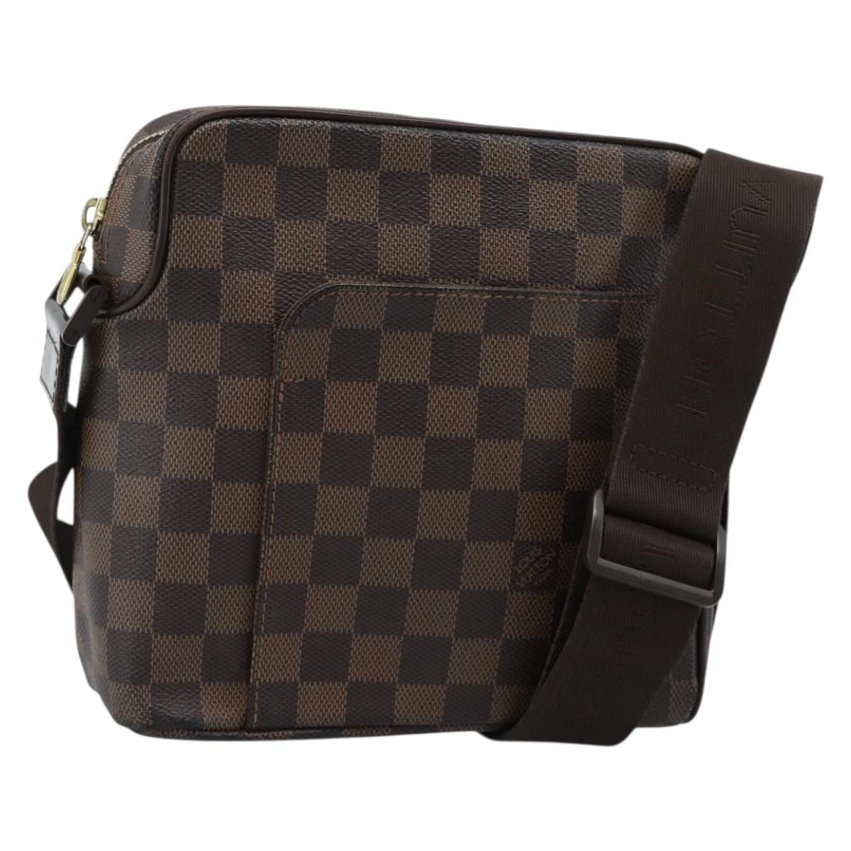 LOUIS VUITTON Damier Ebene Olaf PM Shoulder Bag N41442 LV Auth ka4840