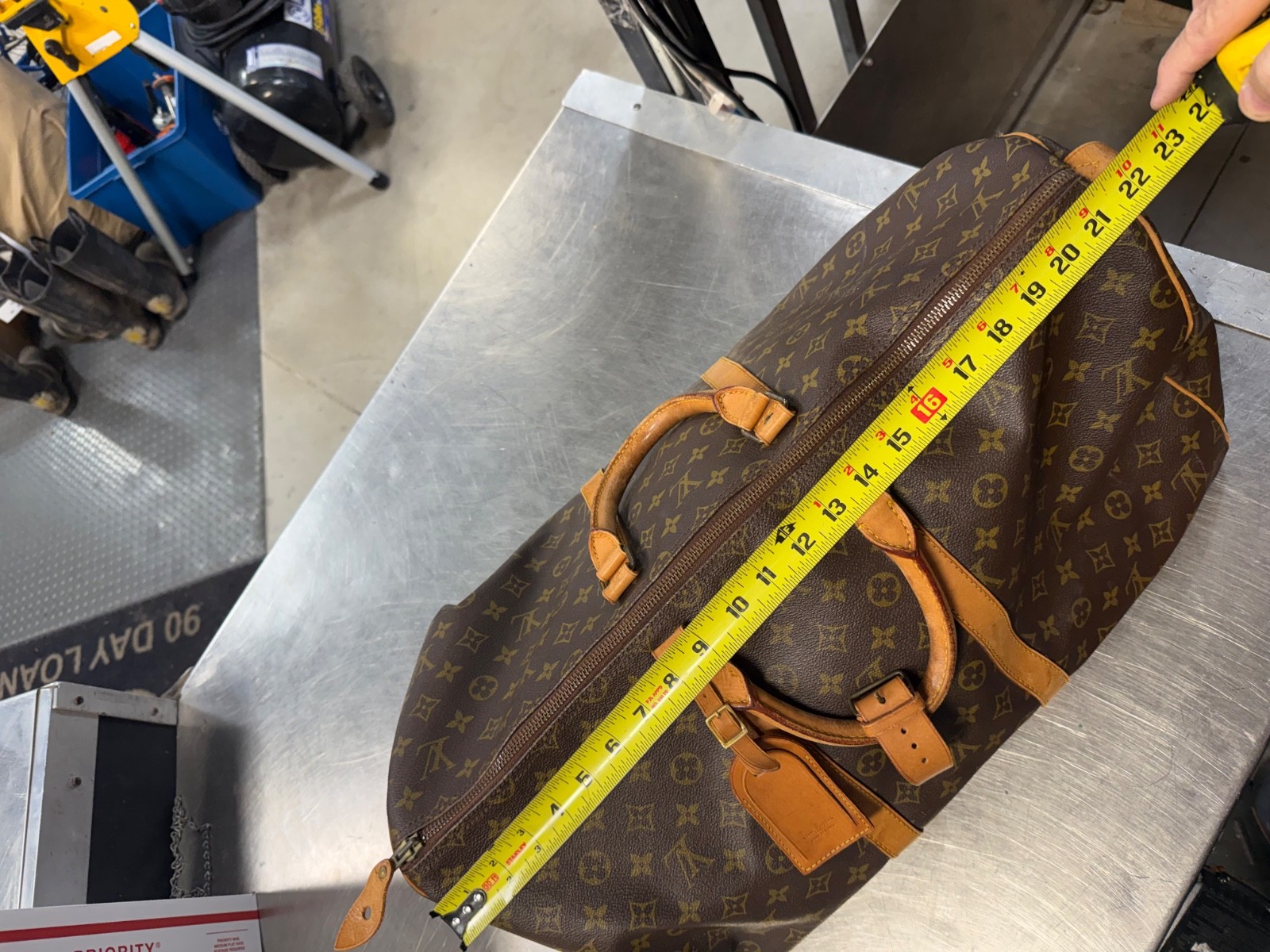 Vintage Louis Vuitton Keepall Monogram Duffle Bag 55 Brown Canvas Monogram NICE