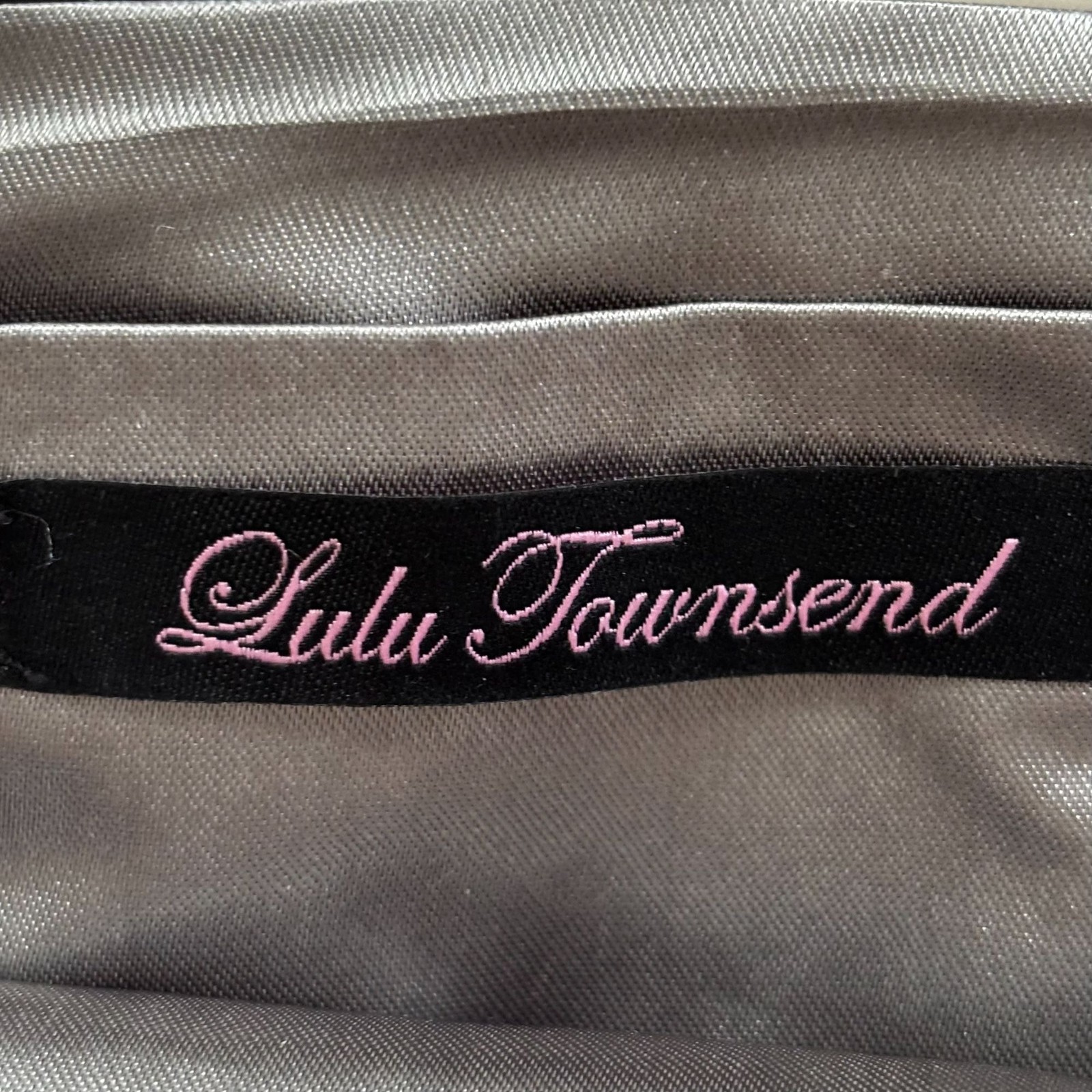 Lulu Townsend Satin Clutch/Crossbody – Pewter/Silver