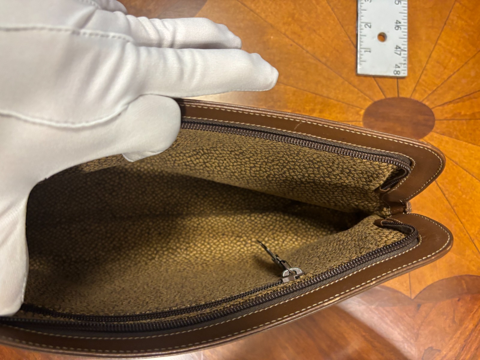 Vintage Borbonese by Redwall Italy Suede Clutch Bag Model 91660 Occhio di Pernic