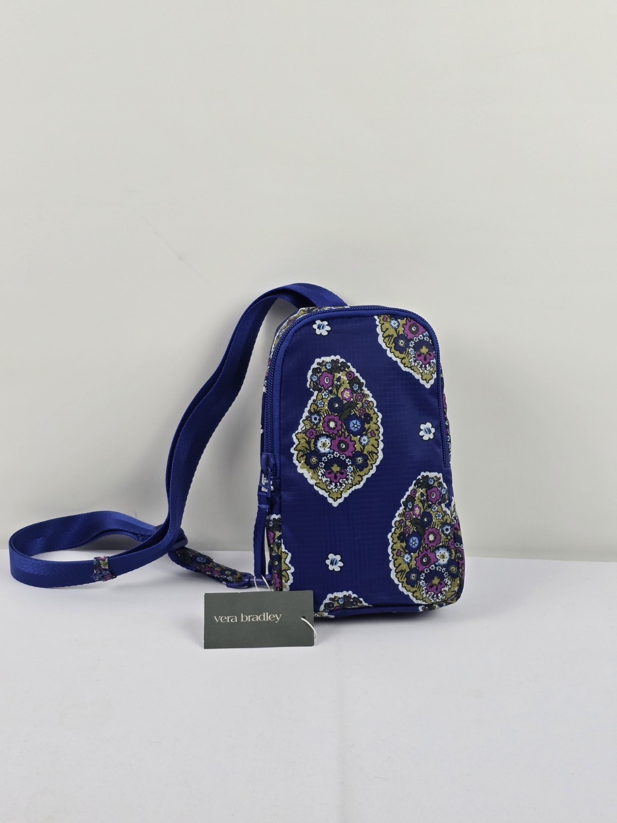 NWT Vera Bradley Kew Gardens Blue Small Lorman Sling Backpack