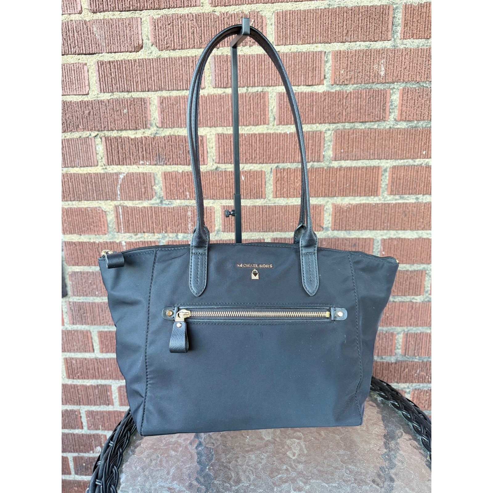 Michael Kors “Kelsey” black nylon tote Bag