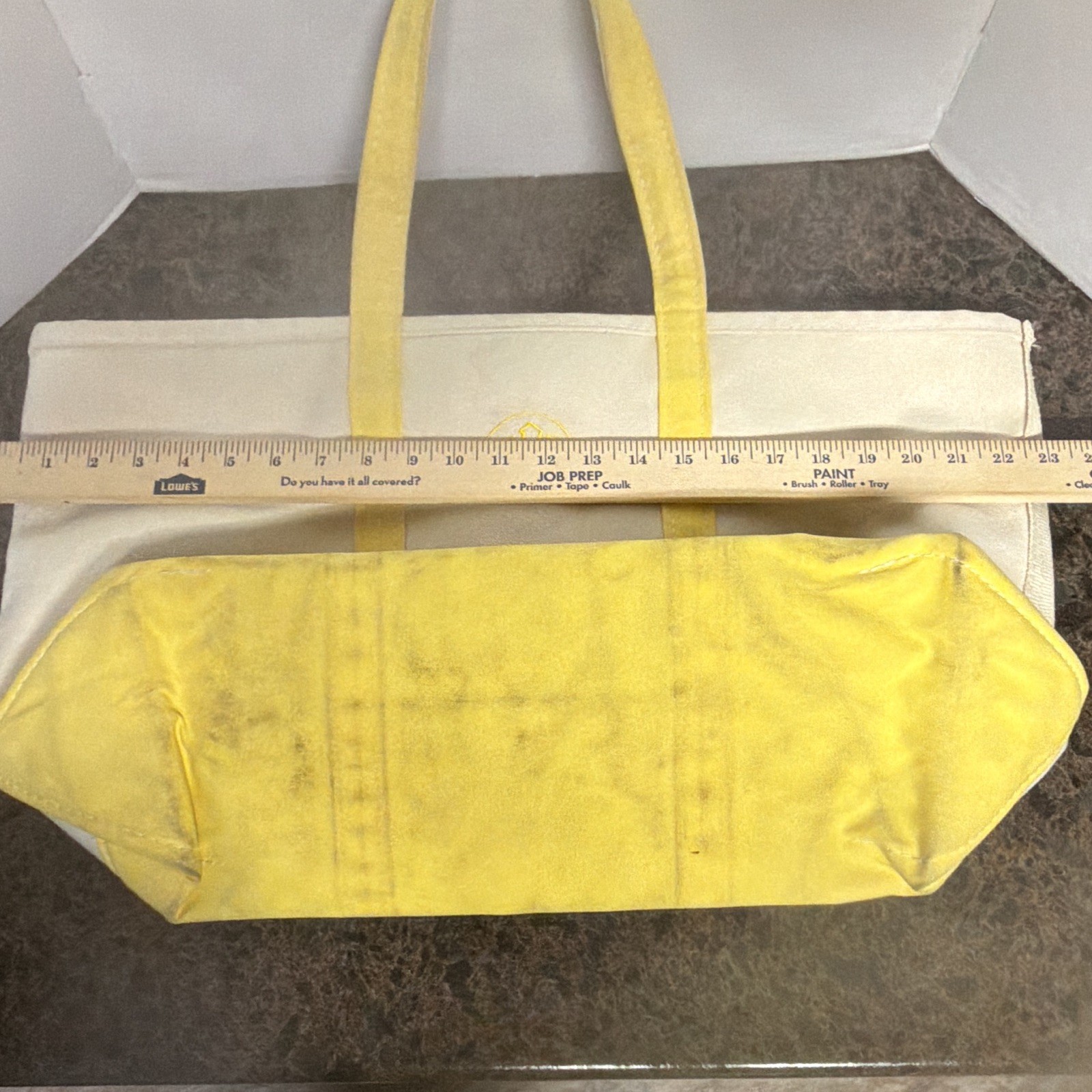 VTG L.L.Bean Boat and Tote Cream/Yellow Made in USA Unisex