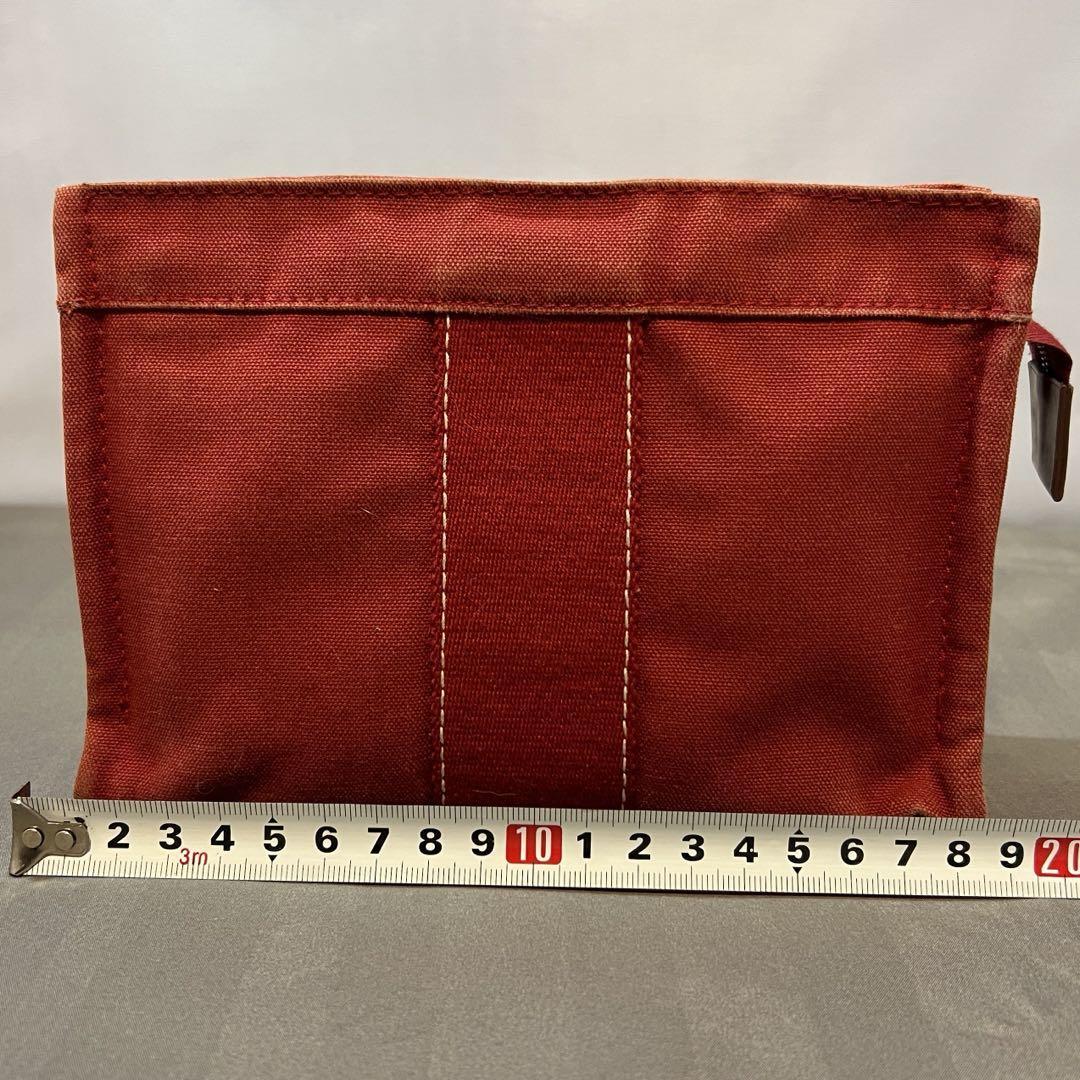 HERMES Pouch Red 7.2 inch