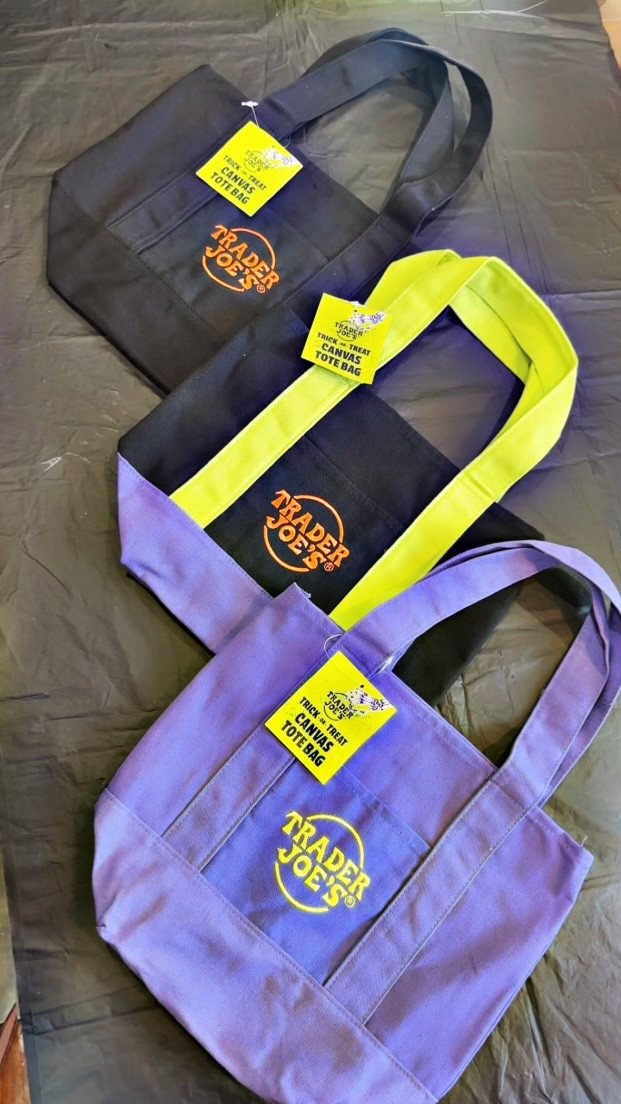 Trader Joe’s Halloween Canvas Mini Tote Multiple Colors 13×11 6W