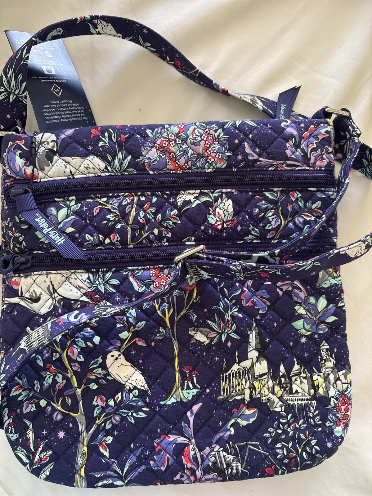 Vera Bradley harry Potter Forbidden Forest Triple Zip Hipster Bag Purse In Hand