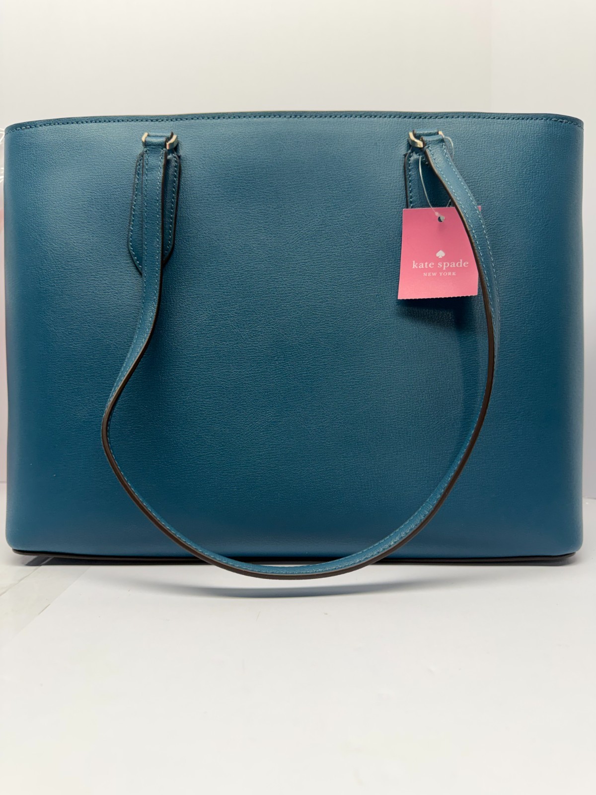 Kate Spade Harper Refined Grain Leather Tote Dark Peacock NWT WKRU0059