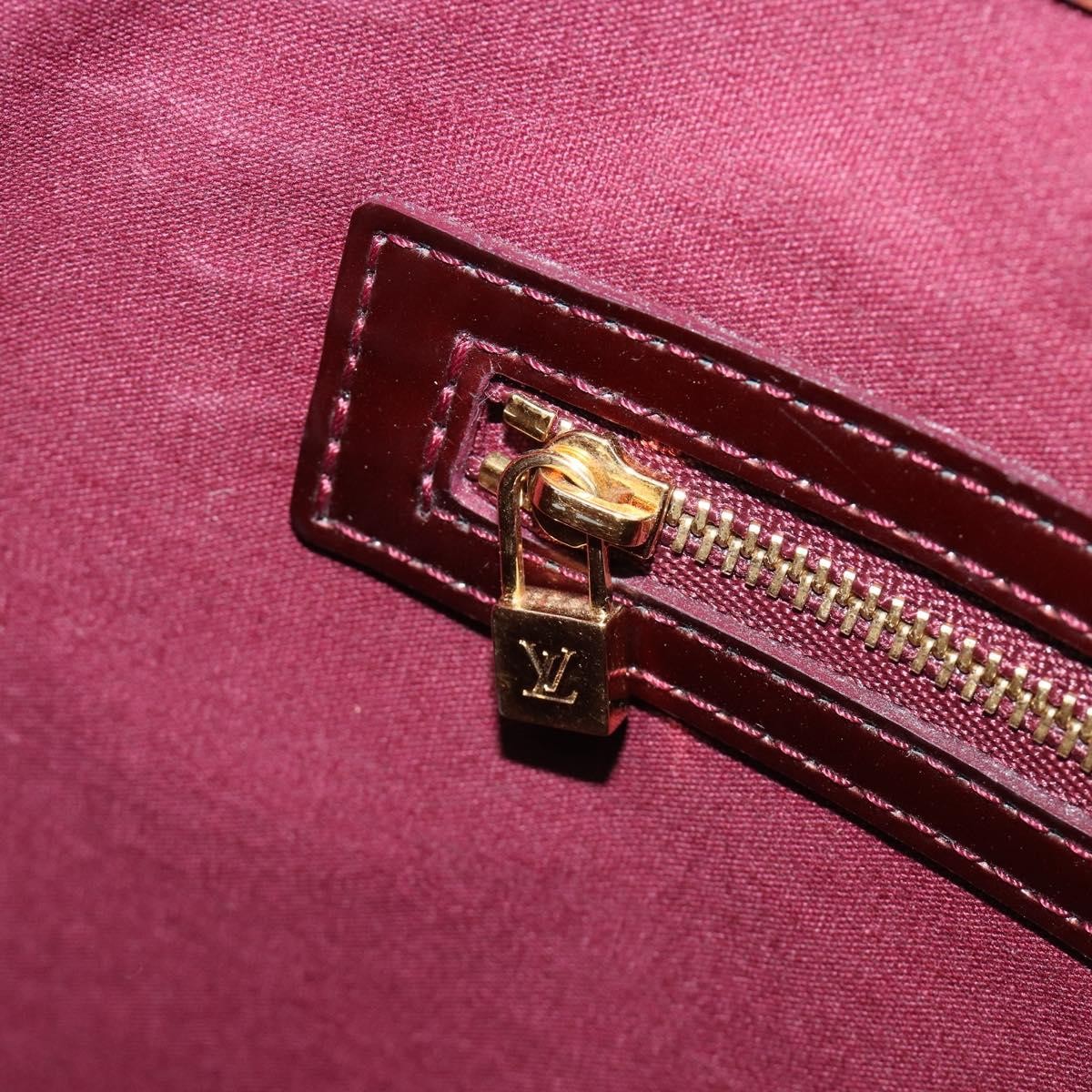 LOUIS VUITTON Monogram Vernis Wilshire MM Hand Bag Amarante M91645 Auth 190828
