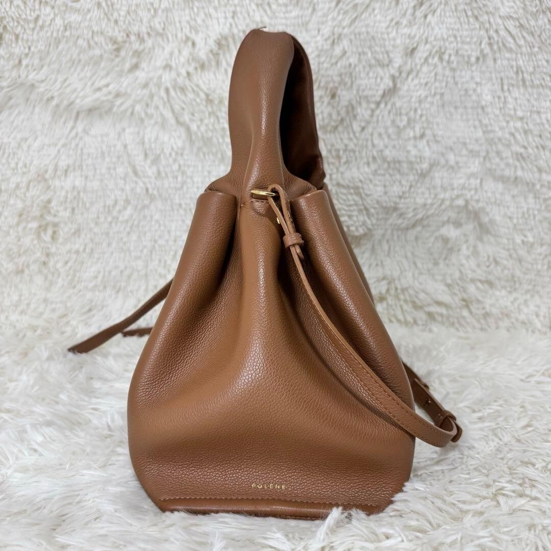 POLENE Numero Neuf Shoulder Bag 2Way Handbag Brown Brand reuse store purchases