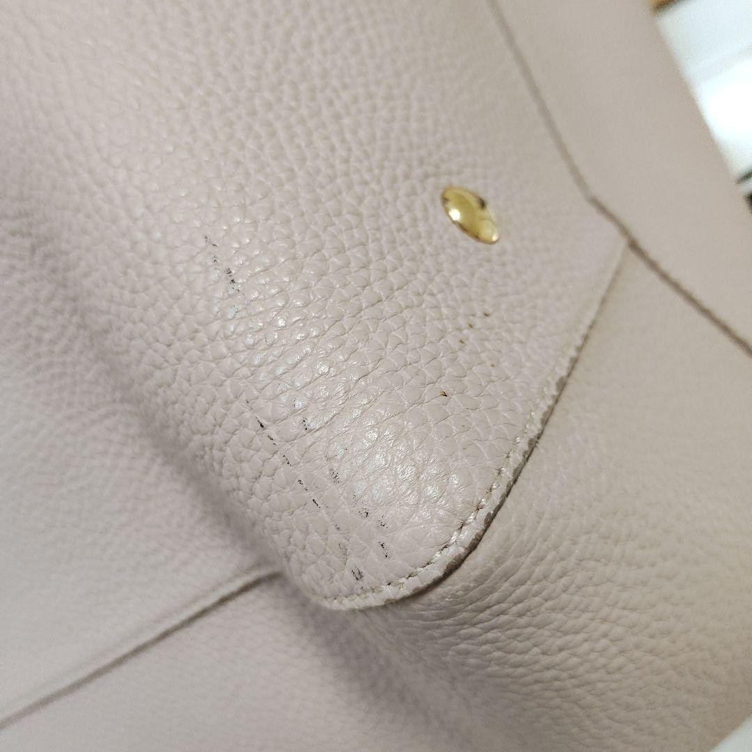 Authentic Salvatore Ferragamo Leather Tote Bag Pink Beige 28cm x 30cm x 15cm