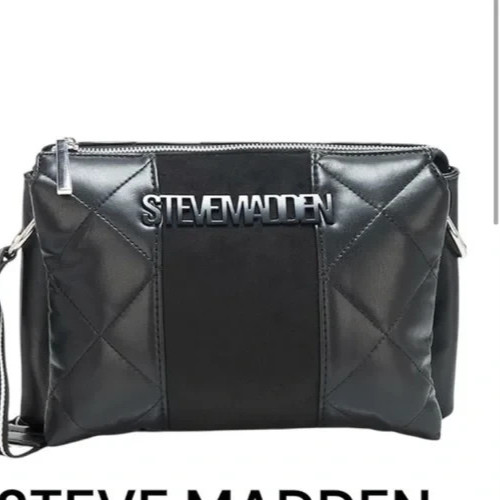 Steve Madden Black Quilted Wide (original strap missing) NEW