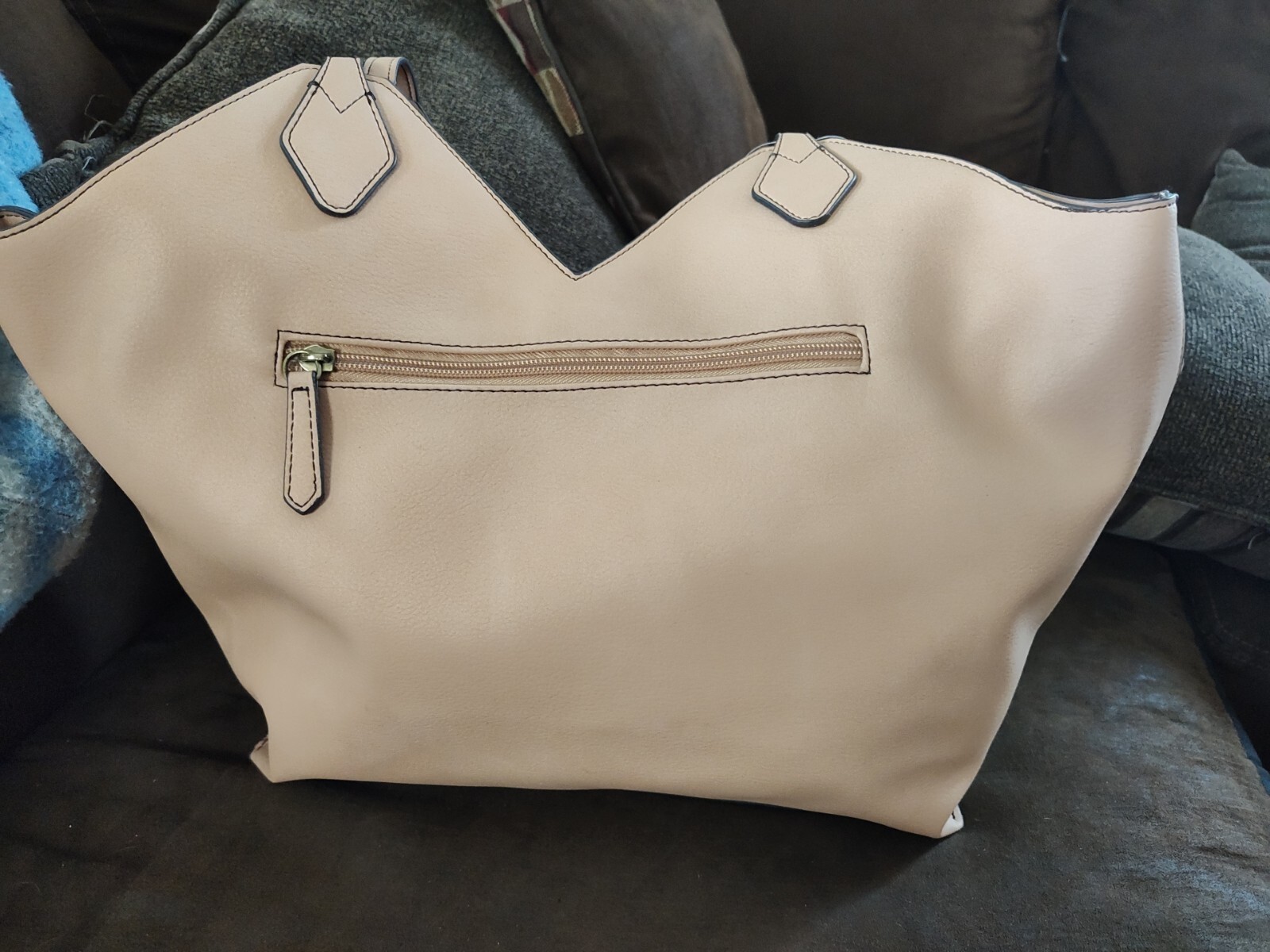 A N A Tan Leather Crossbody Shoulder Bag Purse Handbag