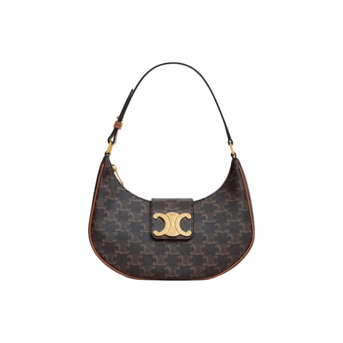 CELINE AVA Triomphe Shoulder Bag Regular Women’s 9.6×3.5×6.7 in